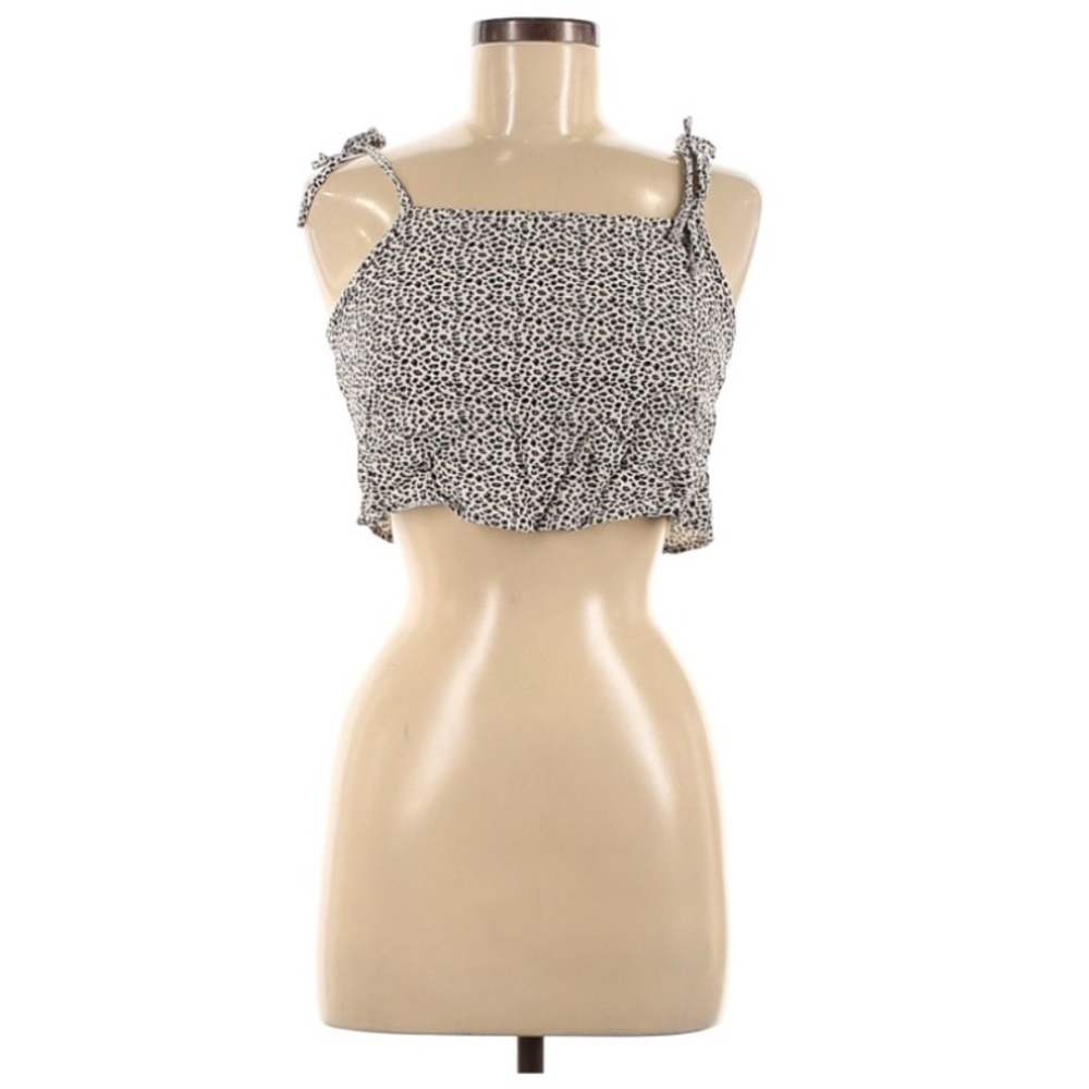 Lottie Moss Sleeveless Cheetah Crop Top l SIZE M